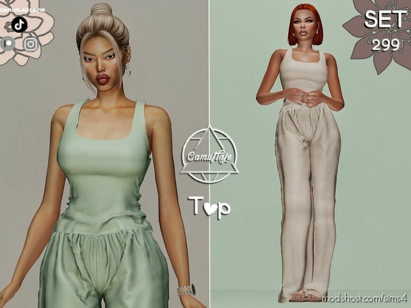 SET 299 – Loungewear TOP for Sims 4