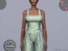 Sims 4 Elder Clothes Mod: SET 299 – Loungewear TOP (Image #2)
