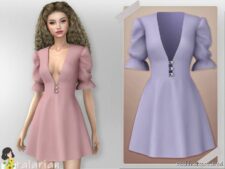 Juniper Short Dress for Sims 4