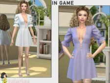 Sims 4 Elder Clothes Mod: Juniper Short Dress (Image #2)