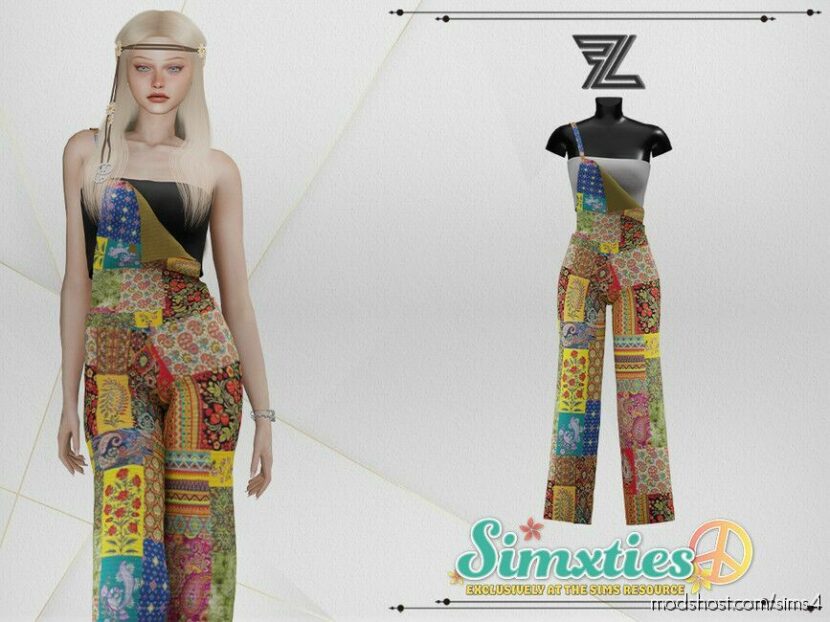 Simxties Bonnie Overalls for Sims 4
