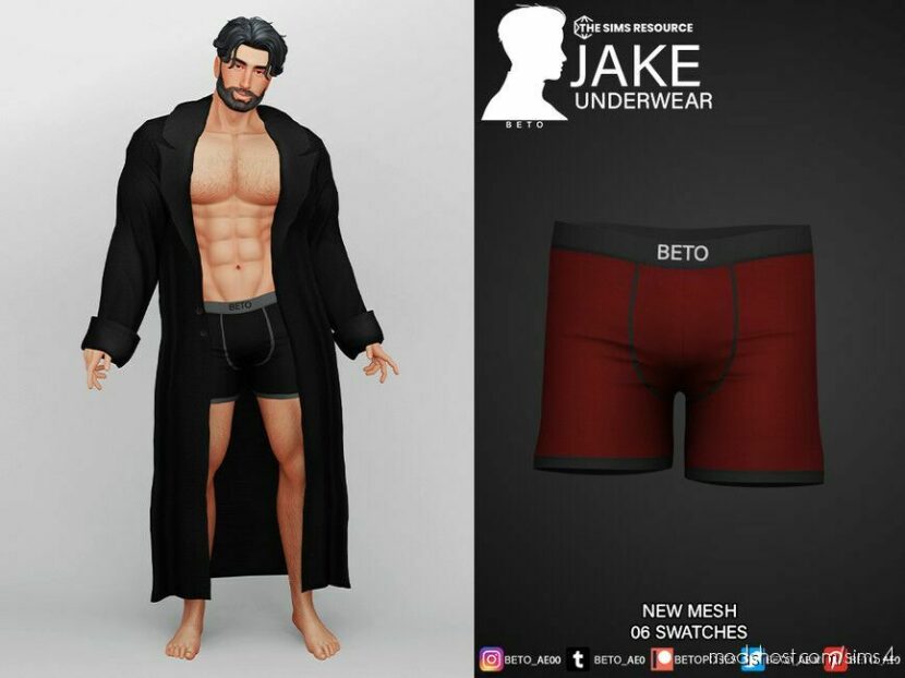 Jake (Underwear) for Sims 4