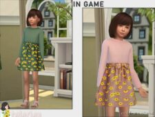 Sims 4 Everyday Clothes Mod: Magnolia Floral Print Dress (Image #2)