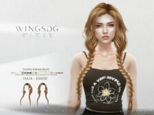 Wings-ES0530 Playful Double Braid for Sims 4