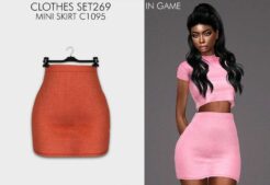 Clothes SET269 – Mini Skirt C1095 for Sims 4