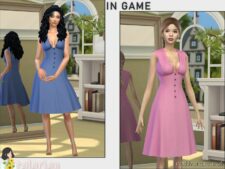 Sims 4 Elder Clothes Mod: Kehlani Dress (Image #2)