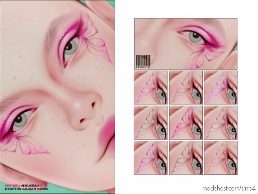 Butterfly Eyeliner | N224 | V1 for Sims 4