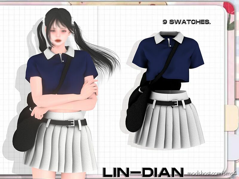 Polo FIR And Skirt for Sims 4