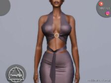 Sims 4 Adult Clothes Mod: SET 302 – Satin Blouse (Image #2)