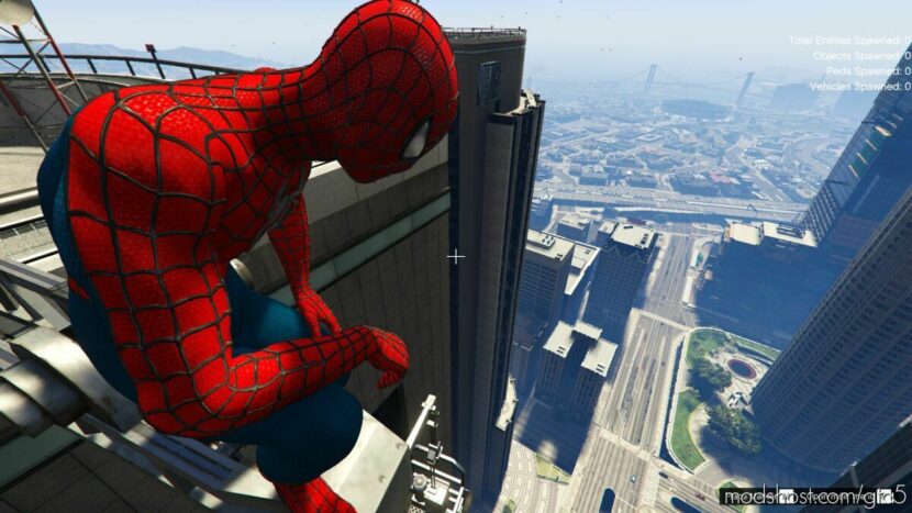 GTA 5 Player Mod: Spiderman Deluxe Addon PED (Featured)