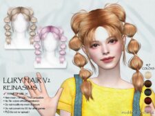 72 Lury Hair V2 for Sims 4
