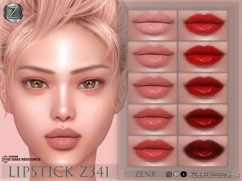 Lipstick Z341 for Sims 4