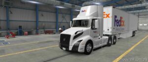 ATS Volvo Mod: 2018 VNL 300 Ruda REF 48 53 FIT Fedex Skin 1.47 (Image #6)