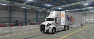 ATS Volvo Mod: 2018 VNL 300 Ruda REF 48 53 FIT Fedex Skin 1.47 (Image #7)