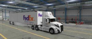 ATS Volvo Mod: 2018 VNL 300 Ruda REF 48 53 FIT Fedex Skin 1.47 (Image #8)