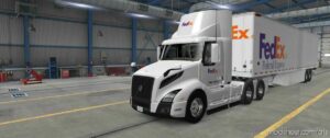 ATS Volvo Mod: 2018 VNL 300 Ruda REF 48 53 FIT Fedex Skin 1.47 (Image #9)