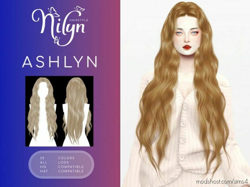 Sims 4 Female Mod: Ashlyn Hair – NEW Mesh (Featured)