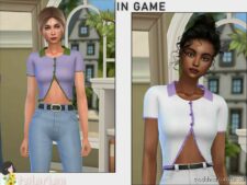 Sims 4 Everyday Clothes Mod: Valerie TOP (Image #2)