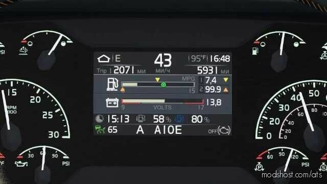 Volvo VNL 2018 Improved Dashboard for American Truck Simulator