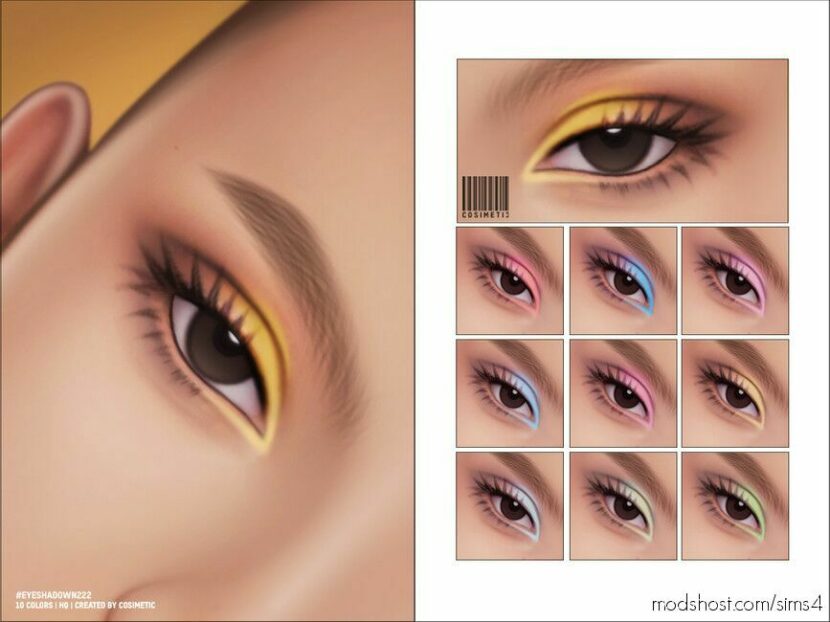 Sims 4 Eyeshadow Makeup Mod: Matte Eyeshadow N222 (Featured)