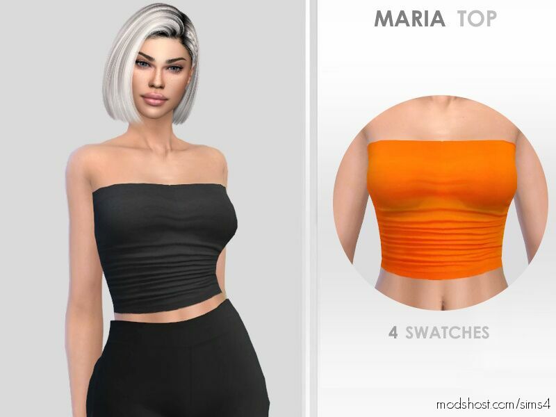 Maria TOP Sims 4 Clothes Mod - ModsHost