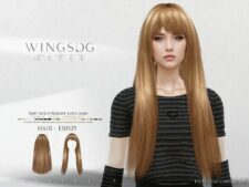 Wings ES0529-Soft And Straight Long Hair for Sims 4