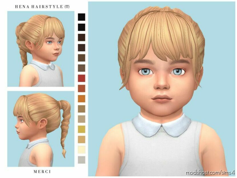 Hena Hairstyle For Toddler for Sims 4