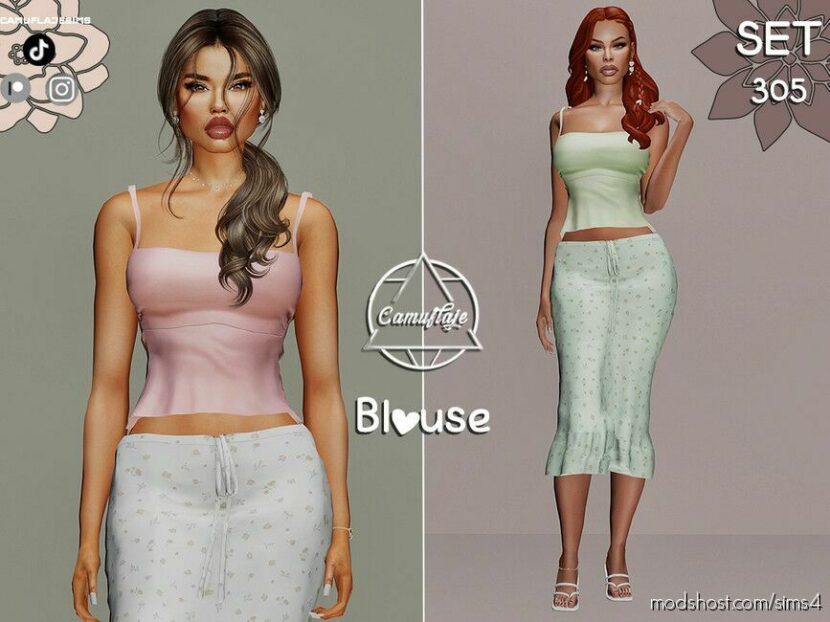 SET 305 – Blouse for Sims 4