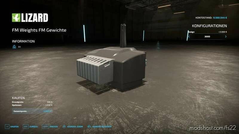 Fire Modding Mods XXL Weights Pack V2.0 for Farming Simulator 22