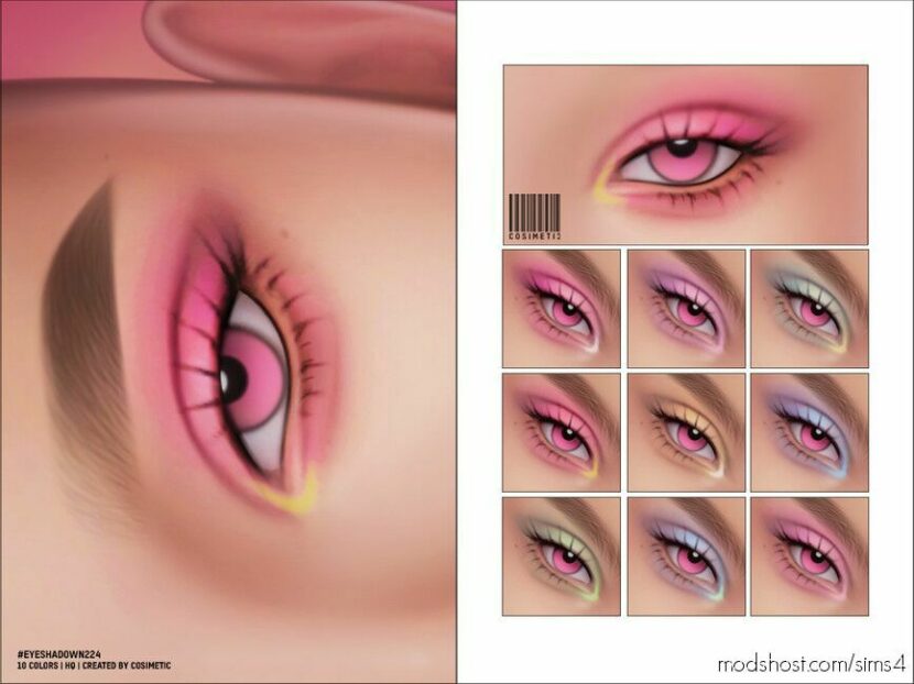 Sims 4 Female Makeup Mod: Eyeshadow N224 (Featured)