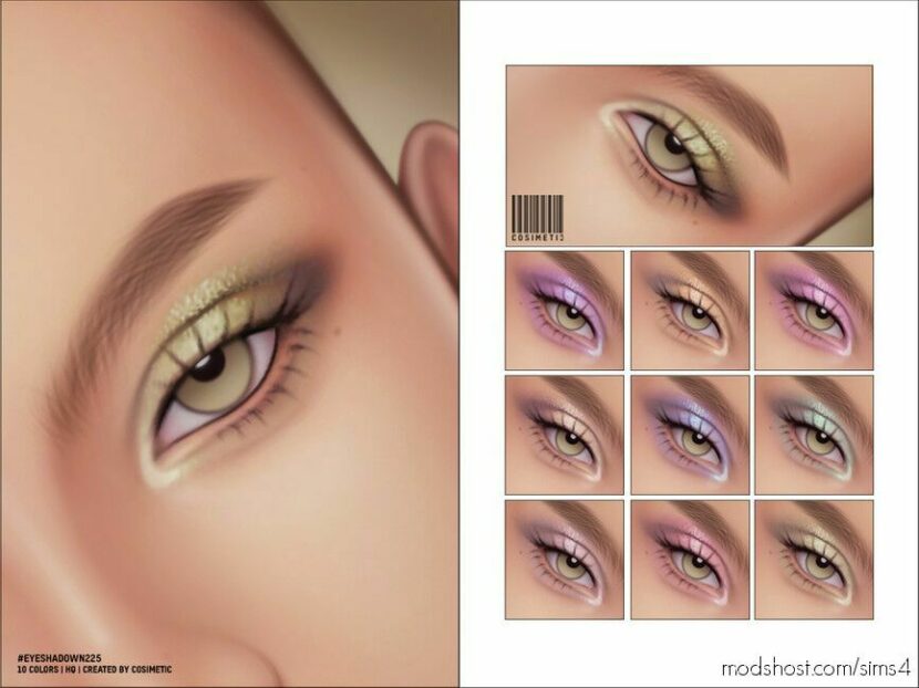 Sims 4 Female Makeup Mod: Glitter Eyeshadow | N225 (Featured)