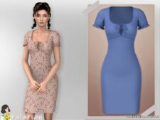 Sloane Dress With Short Sleeves for Sims 4