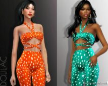 Strap Detail TOP [SET] DO869 for Sims 4