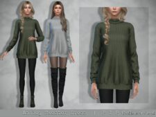 Ashley Sweater Dress. for Sims 4