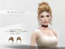 Wings ES0515 Fashionable BUN Hair for Sims 4
