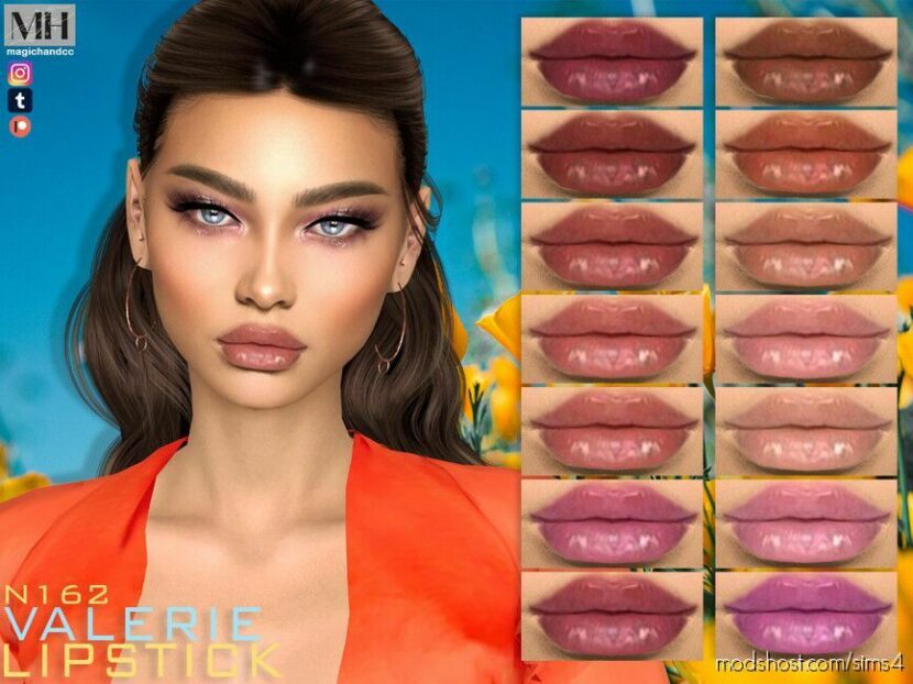 Valerie Lipstick N162 for Sims 4
