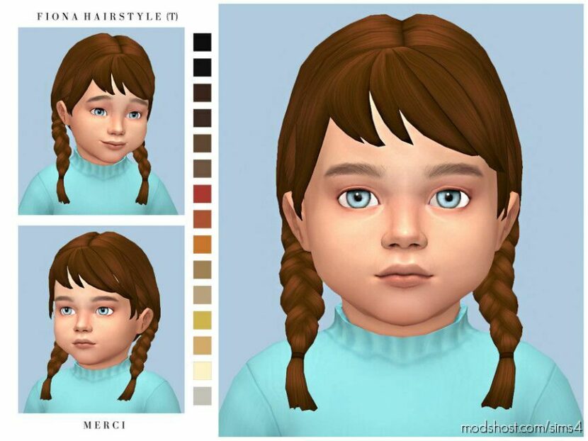 Fiona Hairstyle For Toddler for Sims 4