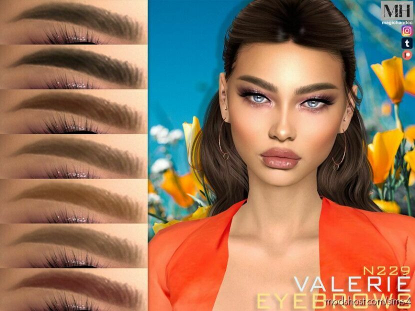 Valerie Eyebrows N229 for Sims 4