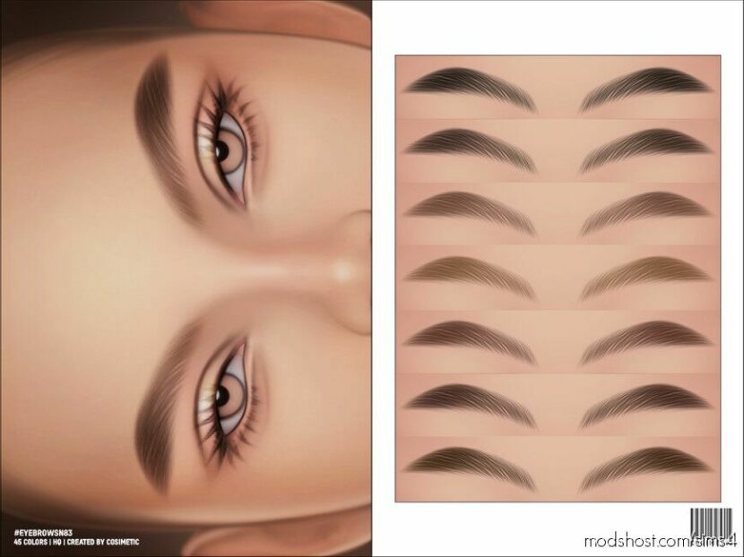 Eyebrows N83 for Sims 4
