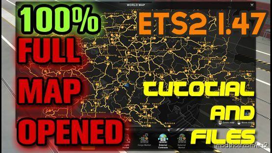 100% Opened Map [1.46] Profile Will ALL DLC for Euro Truck Simulator 2