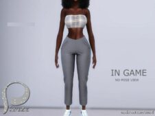 Sims 4 Female Clothes Mod: Pocket Crop Pants (Image #2)