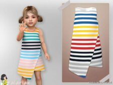 Penelope Asymmetric Dress for Sims 4
