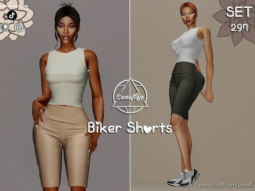 SET 297 – Biker Shorts for Sims 4