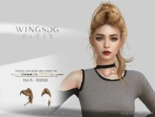 Wings ES0528 Playful And Lively High Ponytail for Sims 4