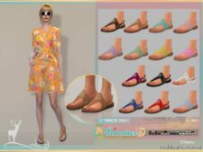 Simsxties Tournesol Sandals for Sims 4