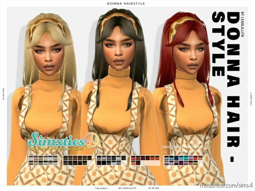 Simxties Donna Hairstyle for Sims 4