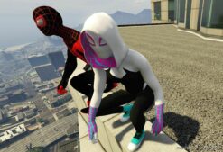 GTA 5 Player Mod: Spider Gwen Addon PED (Image #2)