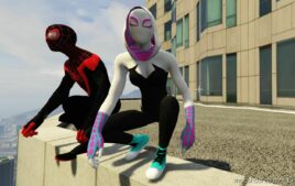 GTA 5 Player Mod: Spider Gwen Addon PED (Image #4)