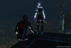 GTA 5 Player Mod: Spider Gwen Addon PED (Image #5)