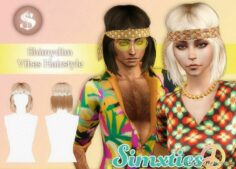 Simxties Vibes Hairstyle for Sims 4